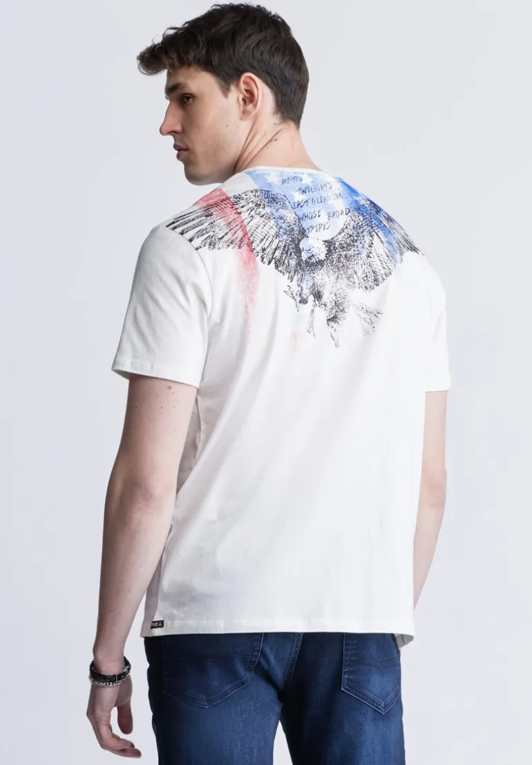 Tyon Men's Short Sleeve Graphic T-shirt, White - BM24352