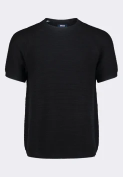 Wipped Men's Textured Knit Short-Sleeve Crewneck Sweater, Charcoal - BM24533