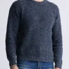 Wonder Men’s Long Sleeve Speckled Knit Sweater, Navy - BM24464