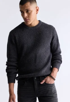 Wonder Men’s Long Sleeve Speckled Knit Sweater, Brown - BM24464