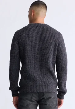 Wonder Men’s Long Sleeve Speckled Knit Sweater, Brown - BM24464