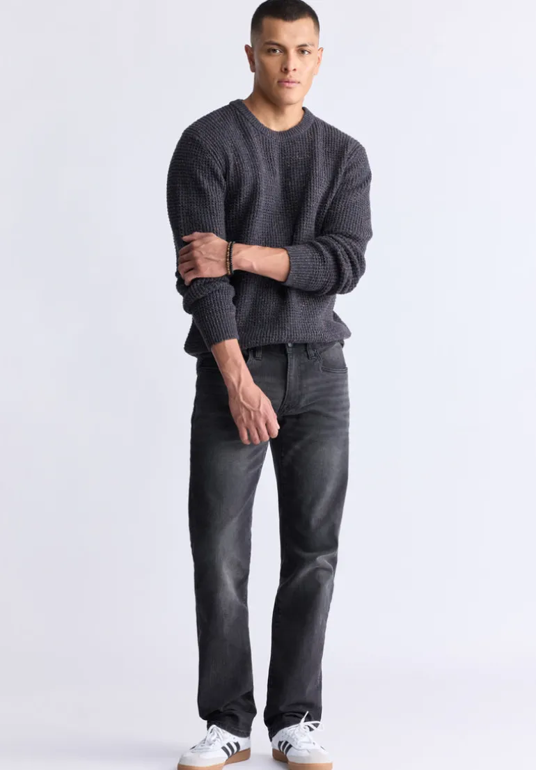 Wonder Men’s Long Sleeve Speckled Knit Sweater, Brown - BM24464