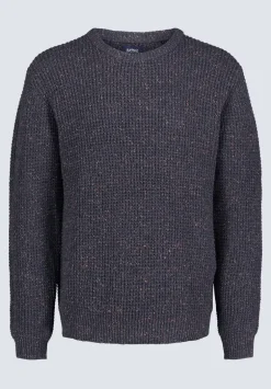 Wonder Men’s Long Sleeve Speckled Knit Sweater, Brown - BM24464