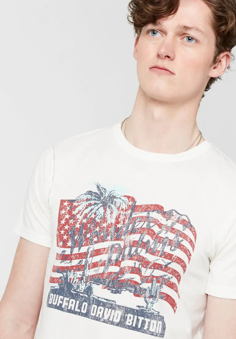 Wonder Palms Toliber Men's T-Shirt in White - BM23679