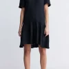 Zinnia Women's Ruffled Dress in Black - WD0033P