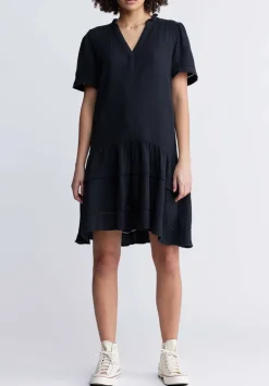 Zinnia Women's Ruffled Dress in Black - WD0033P