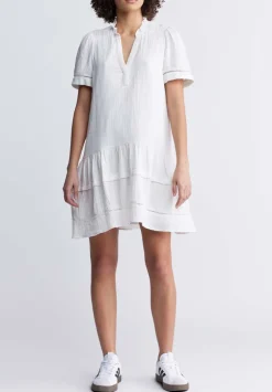 Zinnia Women's Ruffled Dress in White - WD0049P