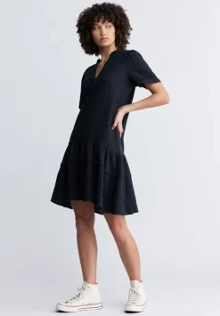 Zinnia Women's Ruffled Dress in Black - WD0033P