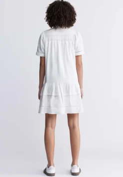 Zinnia Women's Ruffled Dress in White - WD0049P