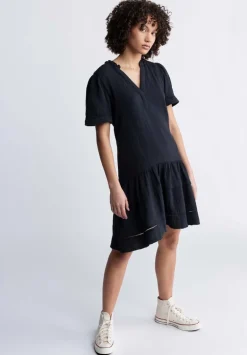 Zinnia Women's Ruffled Dress in Black - WD0033P
