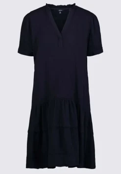 Zinnia Women's Ruffled Dress in Black - WD0033P